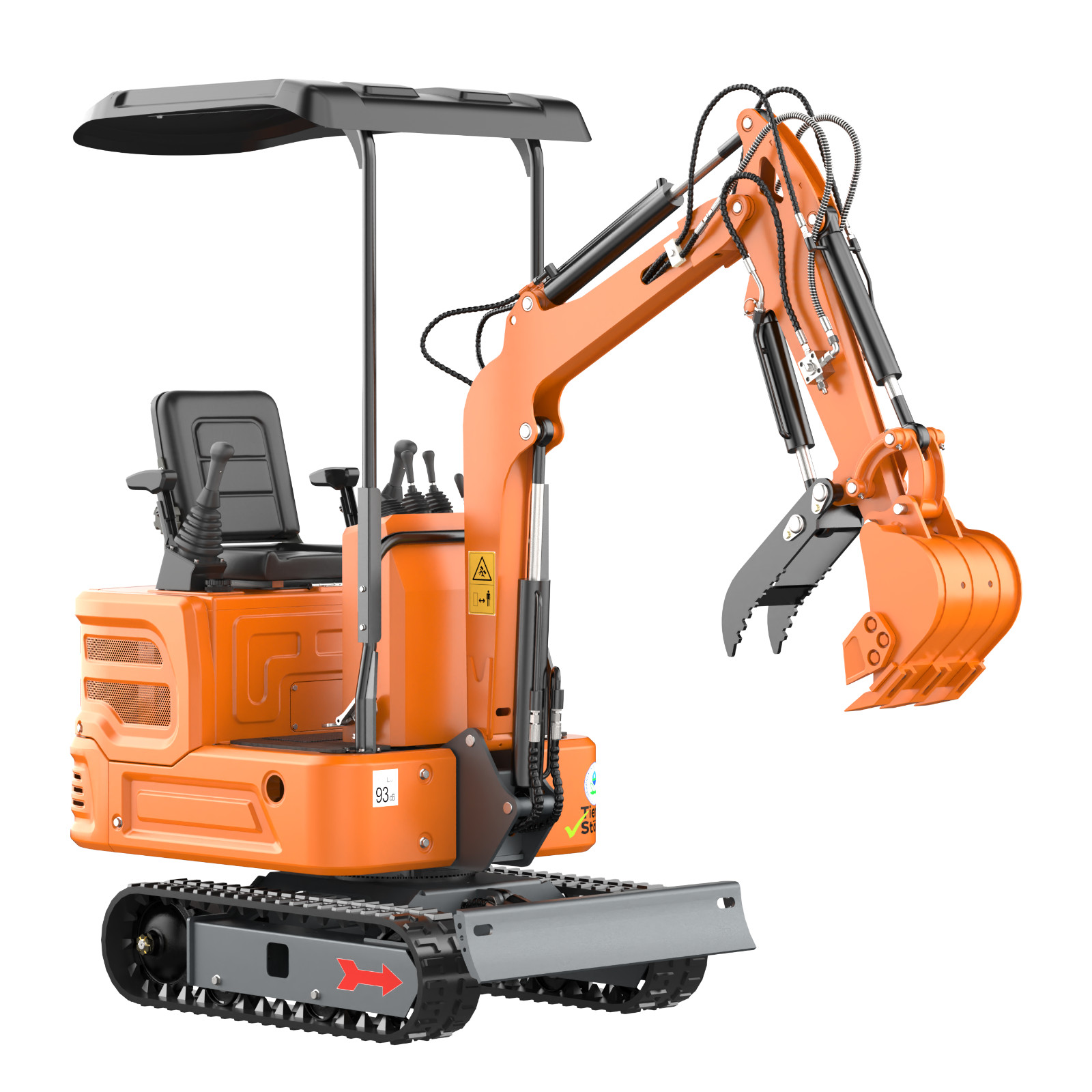 1 Ton Mini Excavator + Mini Skid Steer Loader 13.5HP B&S Gas EPA Free Shipping