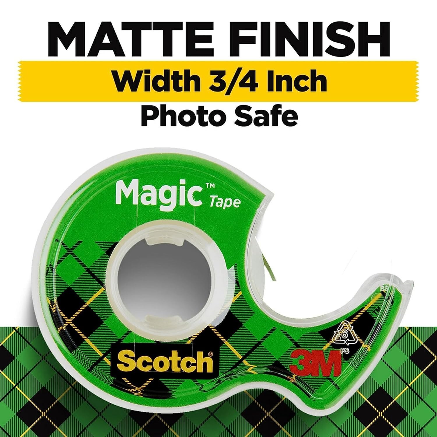 Scotch Magic Tape With Dispensers Transparent 0.75in X 350in Rolls – Lot of 12