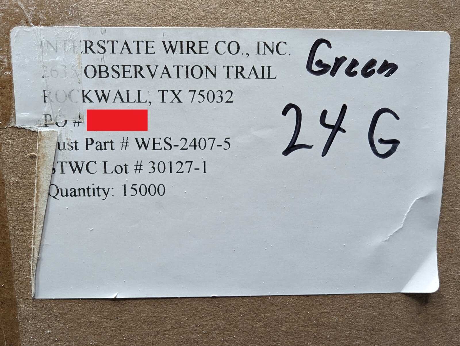 15,000′ M16878/4 TYPE E HOOK-UP/LEAD WIRE 24 AWG PTFE GREEN SILVER PLATED COPPER
