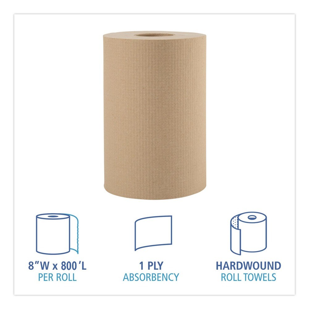 Boardwalk 16GREEN 1-Ply 8″ x 800′ Green Universal Roll Towels (6 RL/CT) New