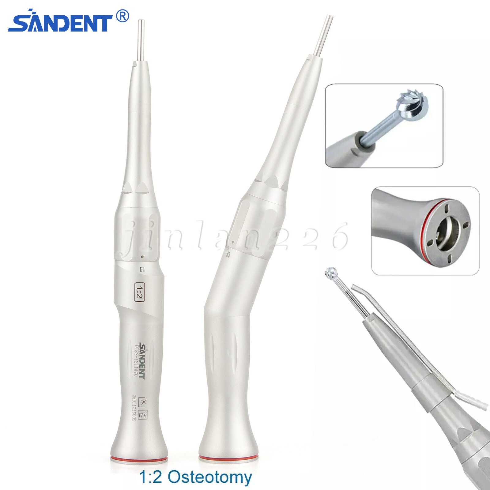 Dental Surgical Straight Handpiece 1:1 1:2 Oral Surgery 20 Degree External /Nose