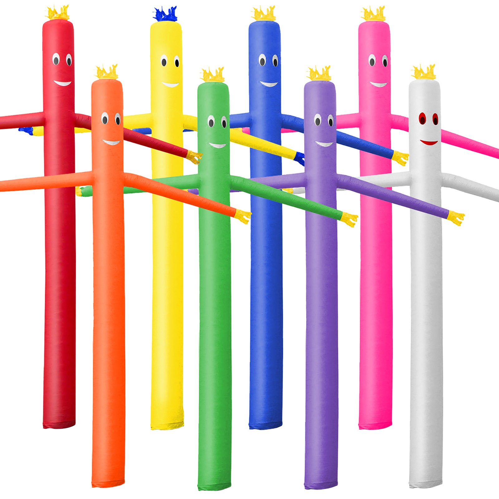20 ft Inflatable Wacky Waving Flailing Arms Tube Man – White Dancing Air Puppet