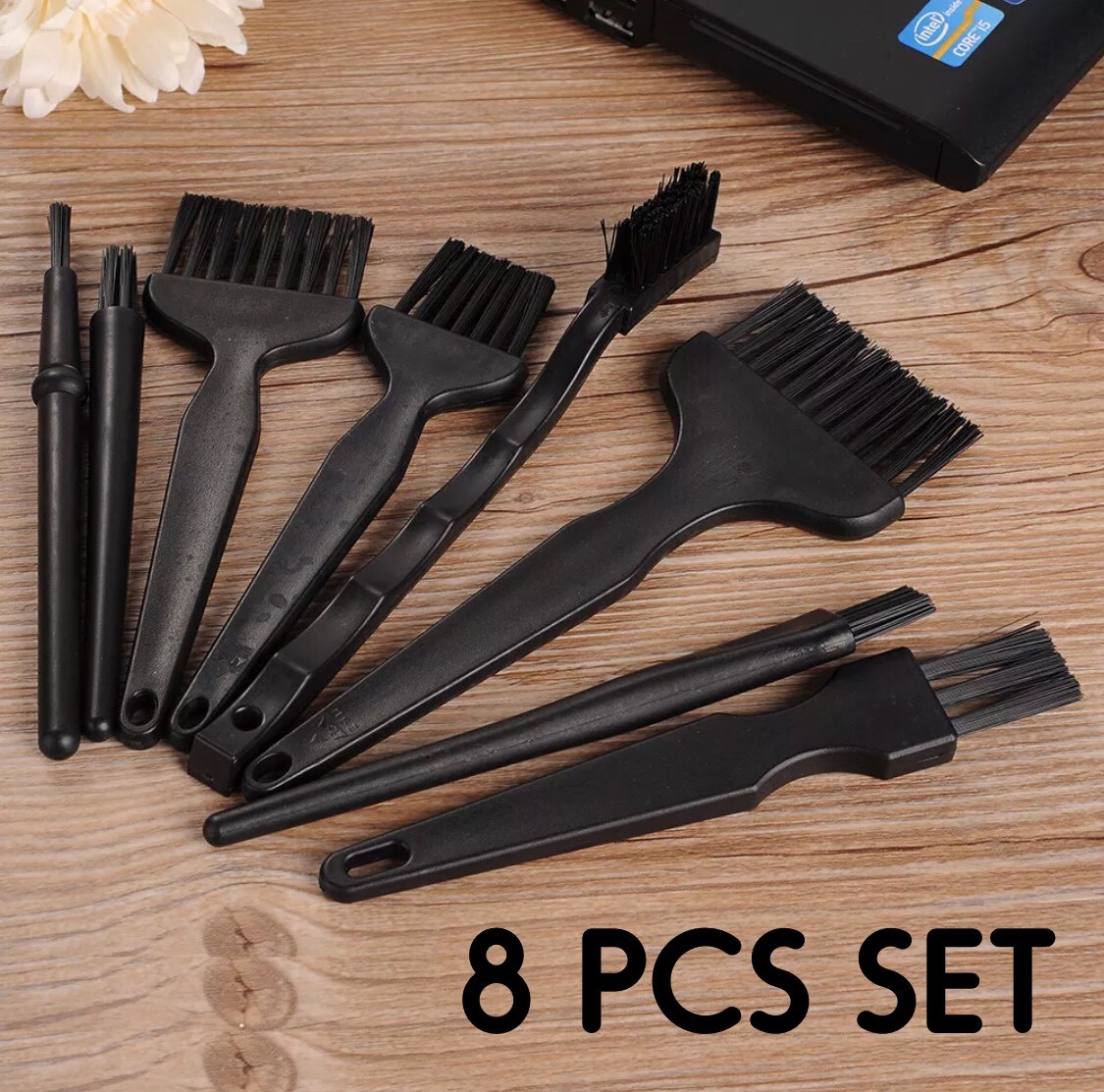 8PCS set ESD SMD Anti-static Cleaning Brush for Electronic Repair PCB Soldering