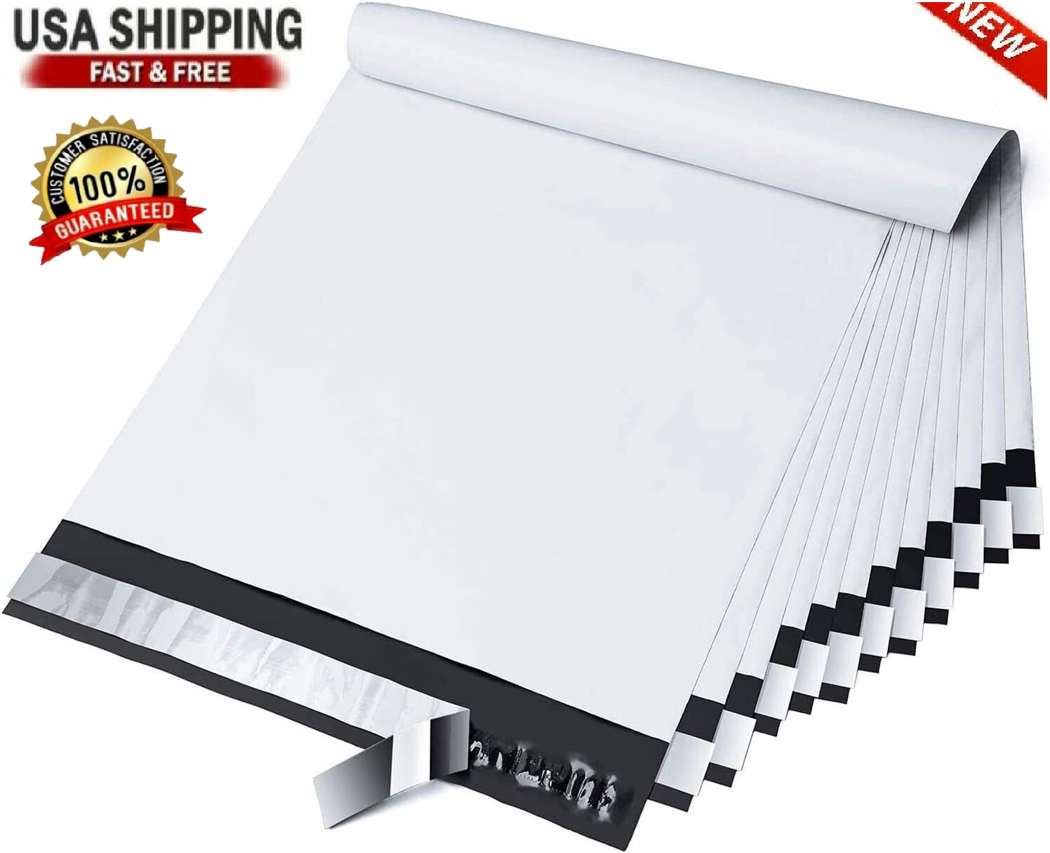 Poly Mailers Shipping bags 100 pieces 6×9 9×12 7.5×10.5 10×13 12×16 14.5×19