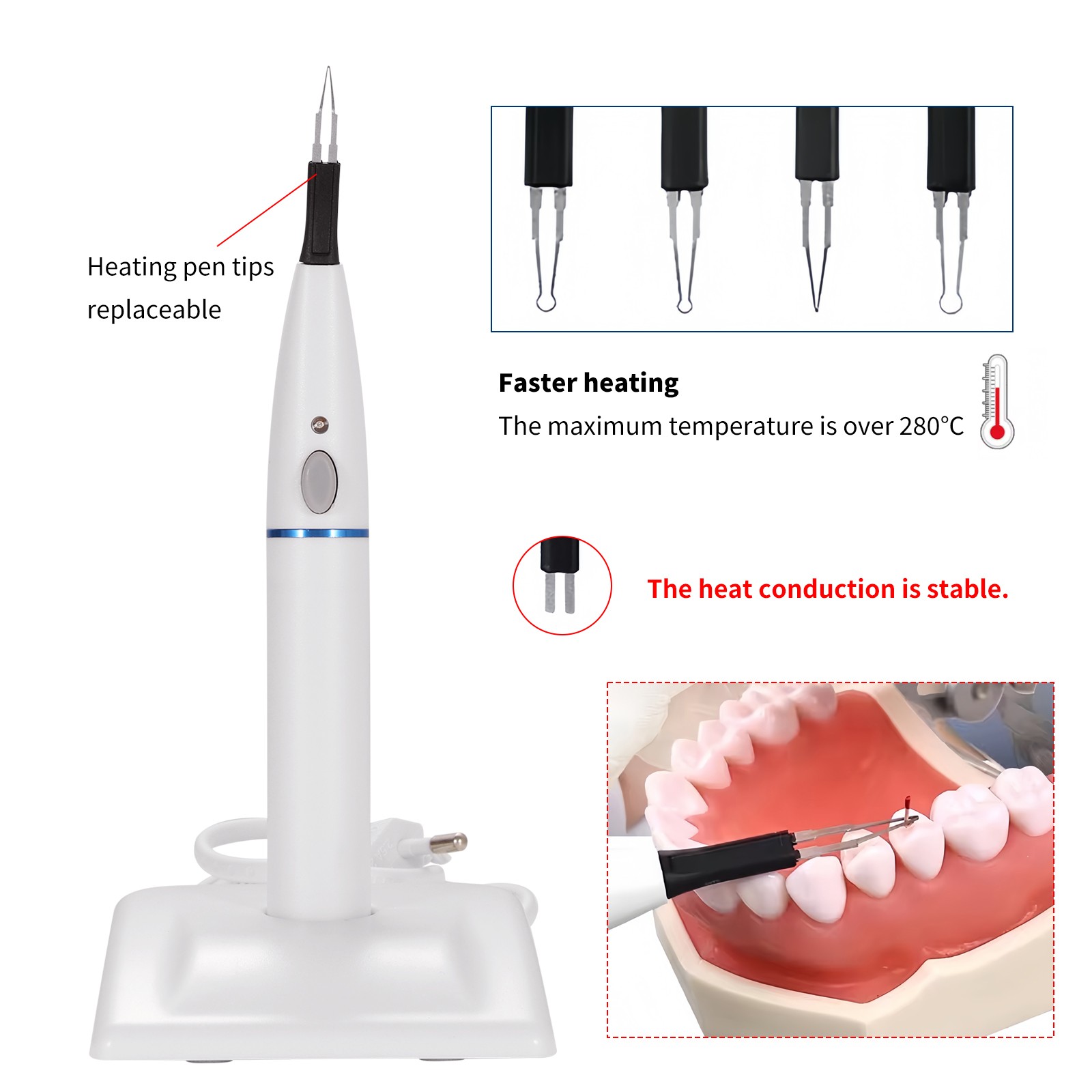 Dental Wireless Obturation System Gutta Percha Endo Heated Pen/Tooth Gum Cutter
