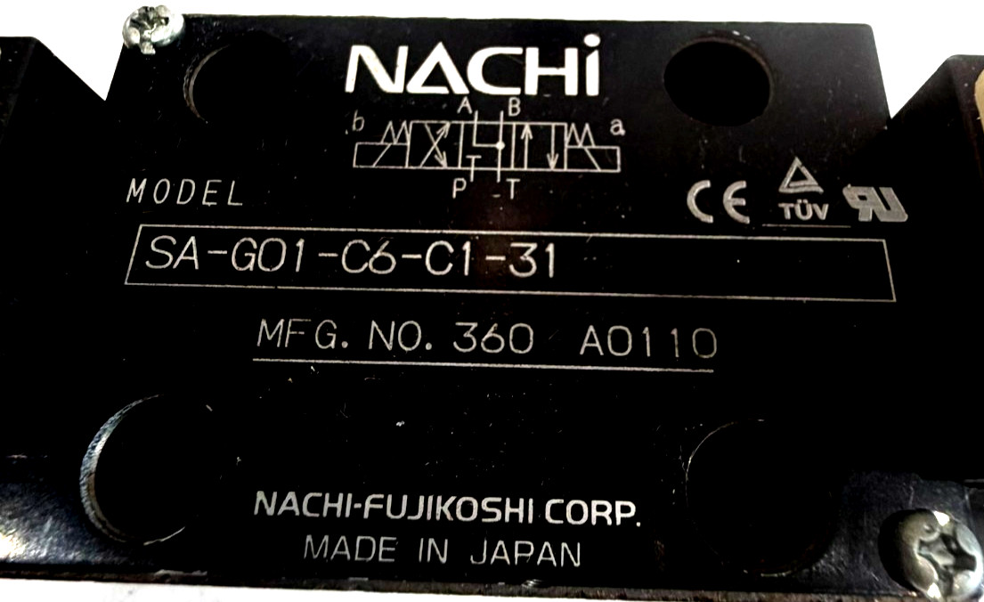 NEW NACHI SA-G01-C6-C1-31 SOLENOID VALVE SAGO1C6C131