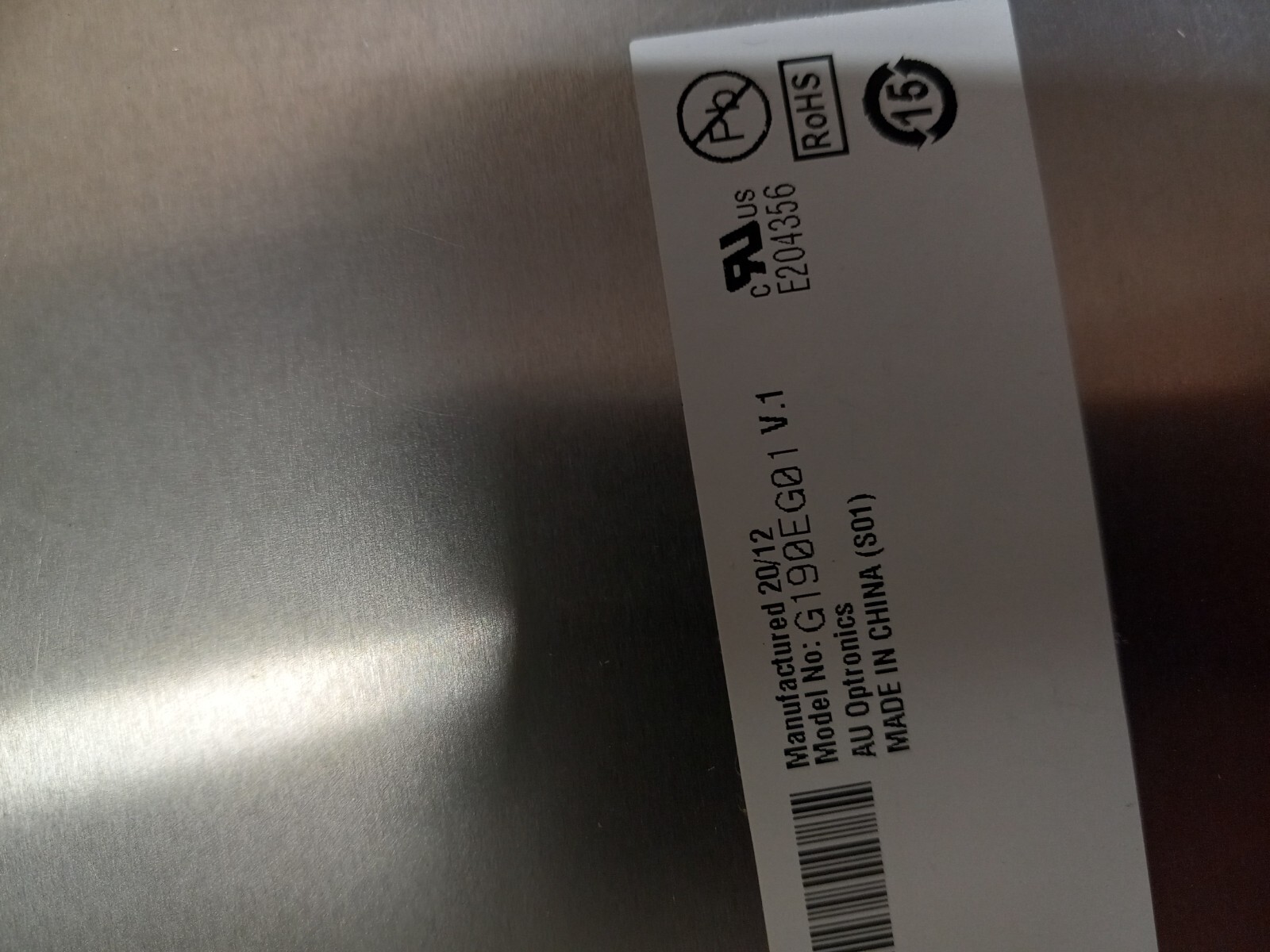 USED/LIGHT WEAR LCD AUO G190EG01 V1 LCD Screen 19 1280×1024 G2U