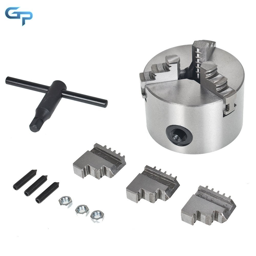 3 Jaw Lathe Chuck Manual Chuck 3″ K11-80 Self-centering Lathe Drilling Part 80mm