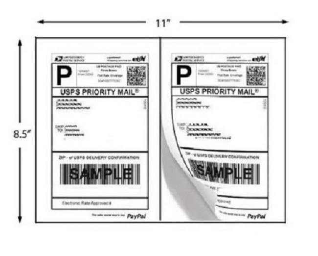 200 Shipping Labels Blank Self Stick Paper for printing USPS UPS eBay Postage