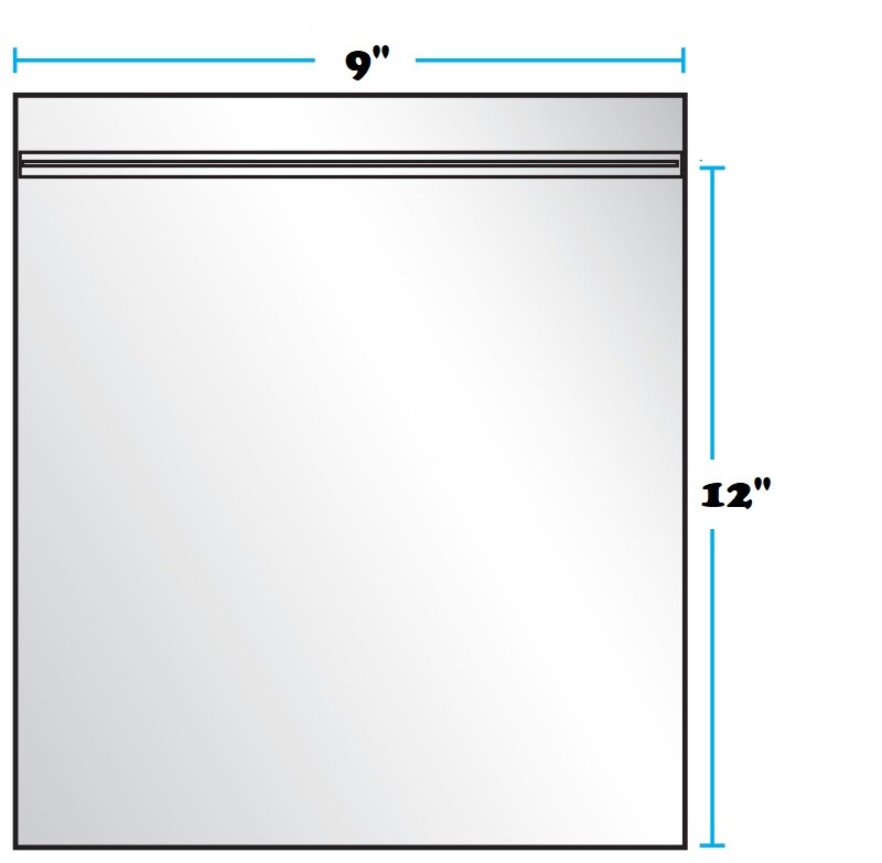 9″ x 12″ Resealable Plastic Bags Zip Seal 6 Mil Thick Reclosable Top Lock 6Mil