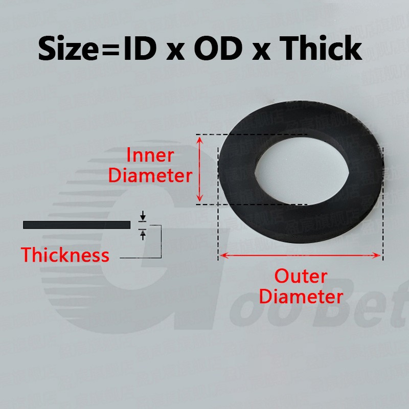EPDM Rubber Flat Washers 4 packs M5x18x2mm, 1 pack M5x30x2mm, 1 pack M8x30x2mm