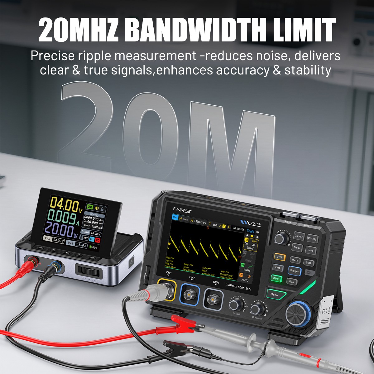 FNIRSI-2D15P Digital Multimeter Oscilloscope Signal Generator Duan Channel 100M/