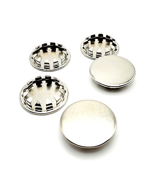 7/8” Metal Snap in Panel Plugs Bright Nickel Plated Steel Hole Cover .875 Silver