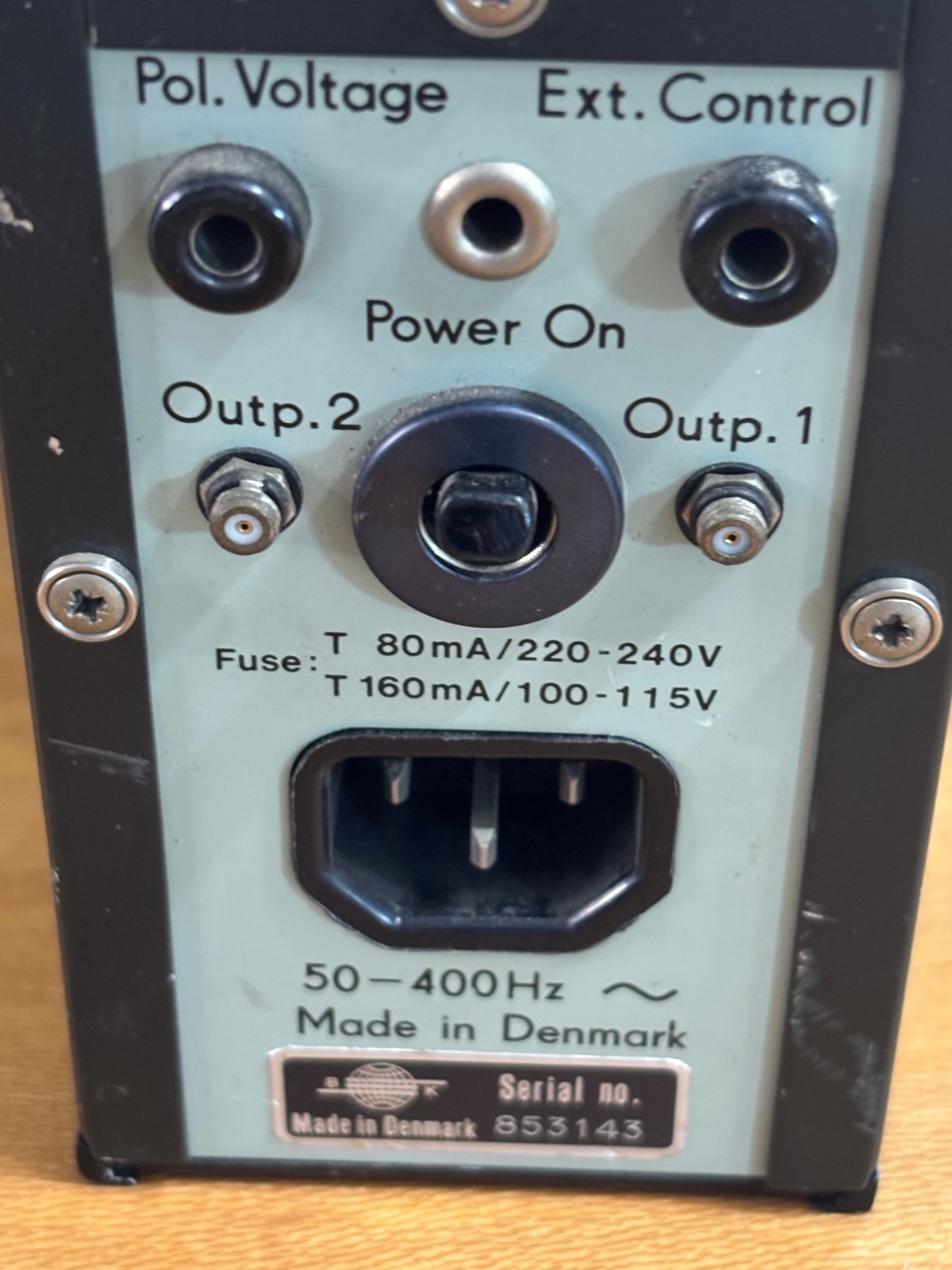 B&K Type 2807 Two Channel Microphone Power Supply Denmark Untested