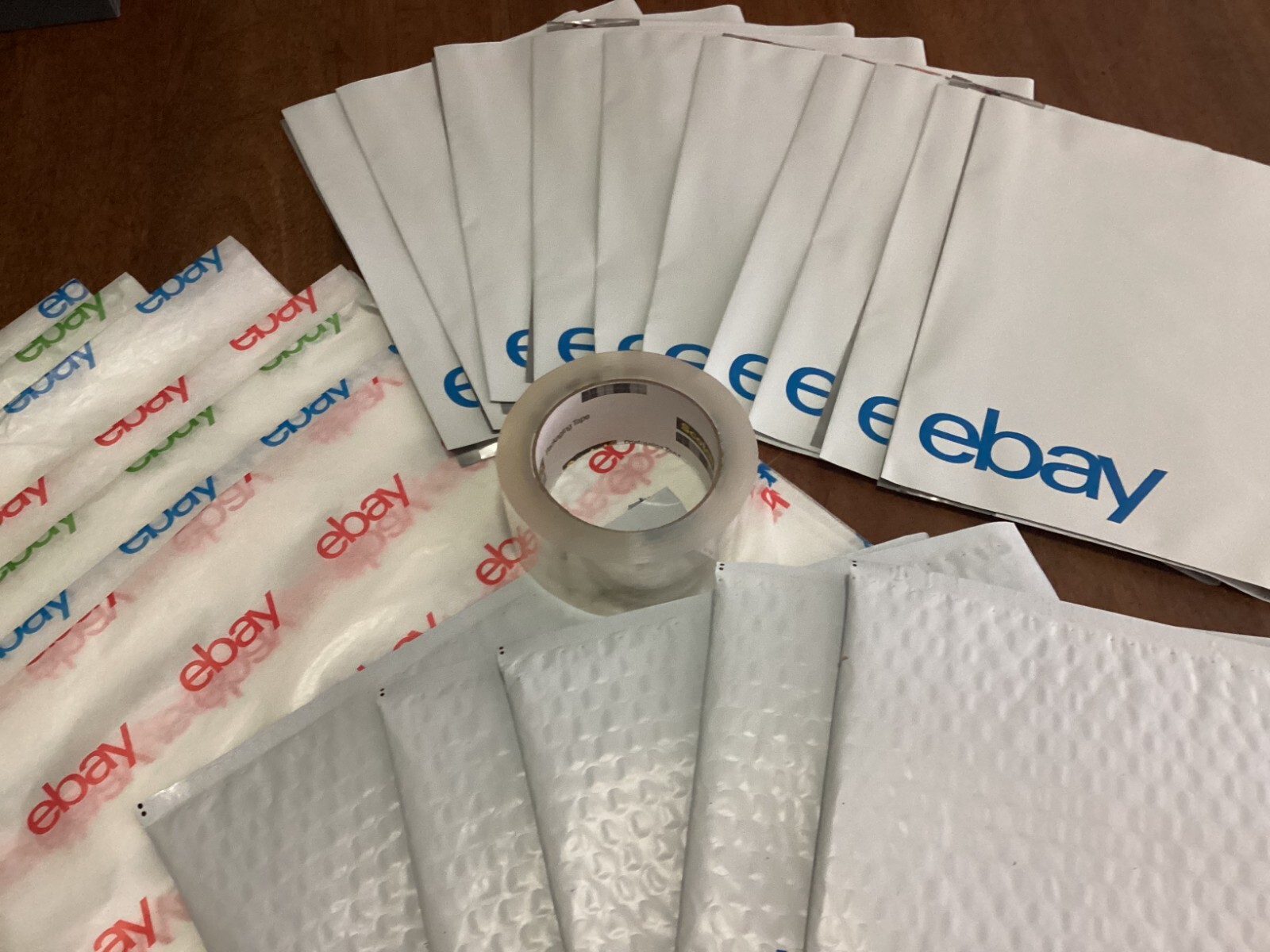 Ebay Shipping Supplies KIT Padded bubble mailers Envelopes Tissue packing tape