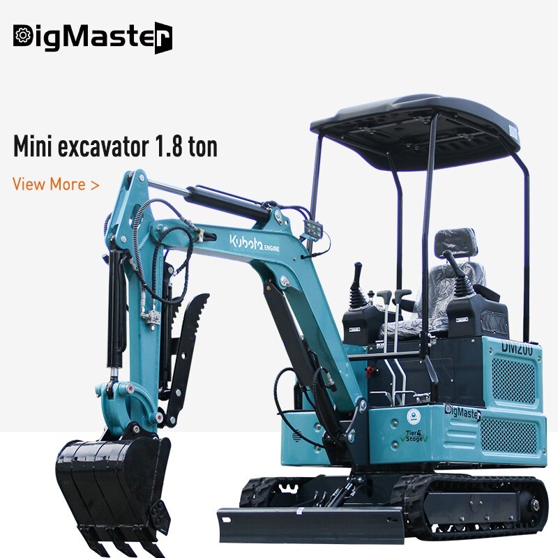 4,000 lbs Mini Excavator, EPA Certified USA KUBOTA Diesel Machine