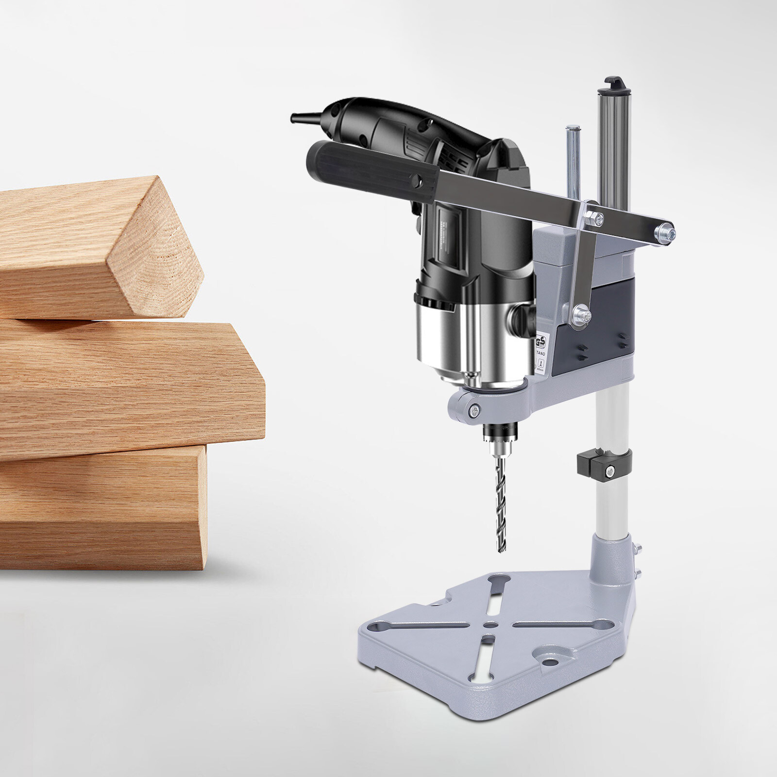 Electric Drill Hand Press Stand Bench Clamp Support Holder Tool Workbench Pillar