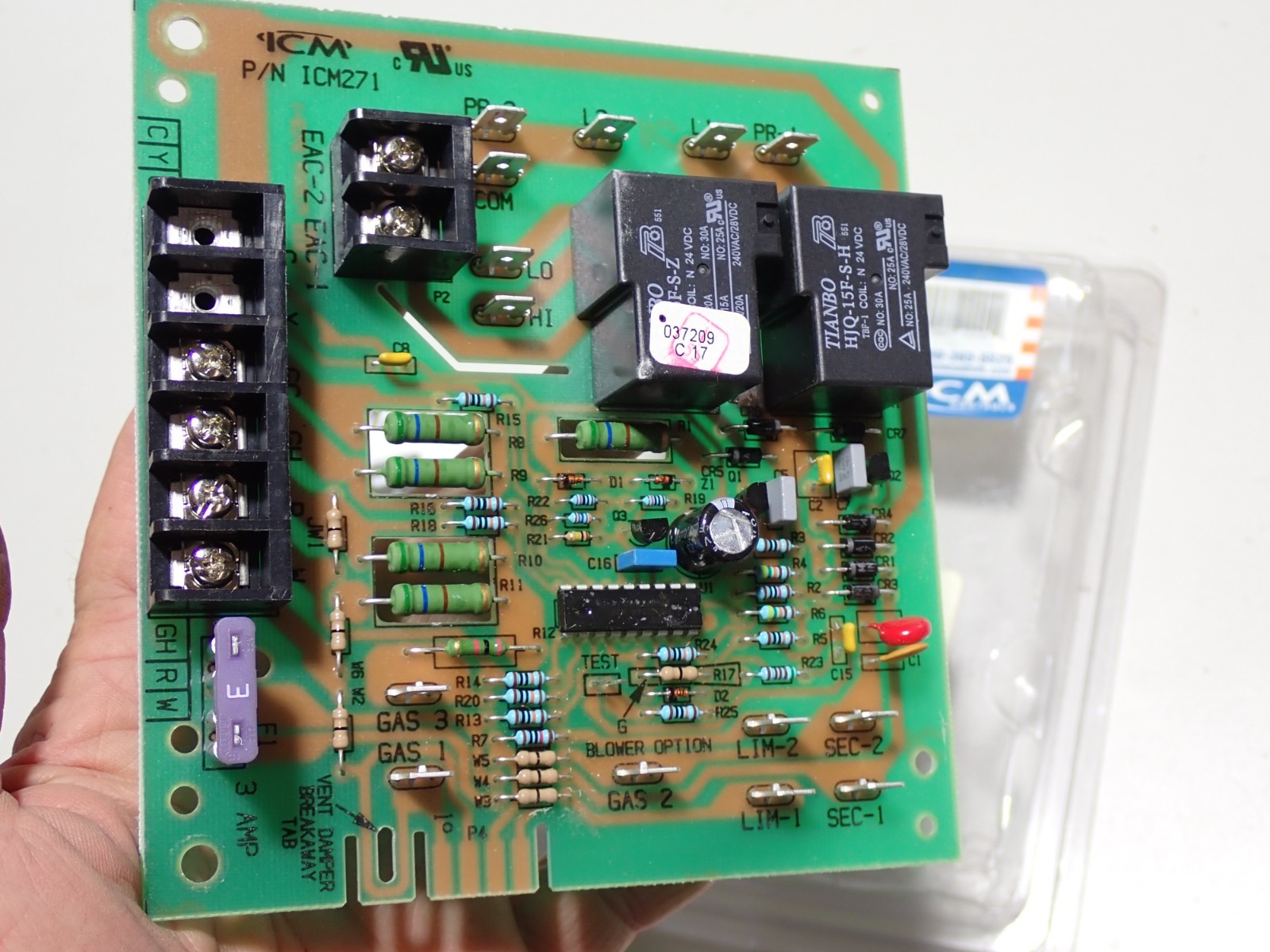 ICM CONTROLS ICM271C FAN BLOWER CONTROL BOARD NEW