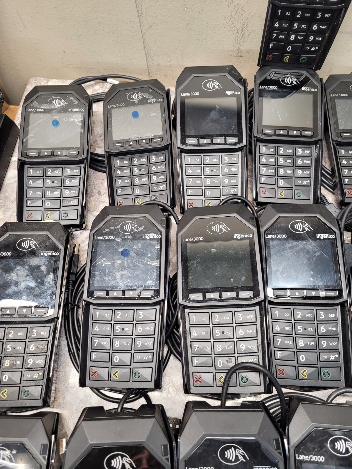 29x Ingenico Lane/3000 CL /ETH Pin-Pad Credit Card Terminals w/ USB Cords