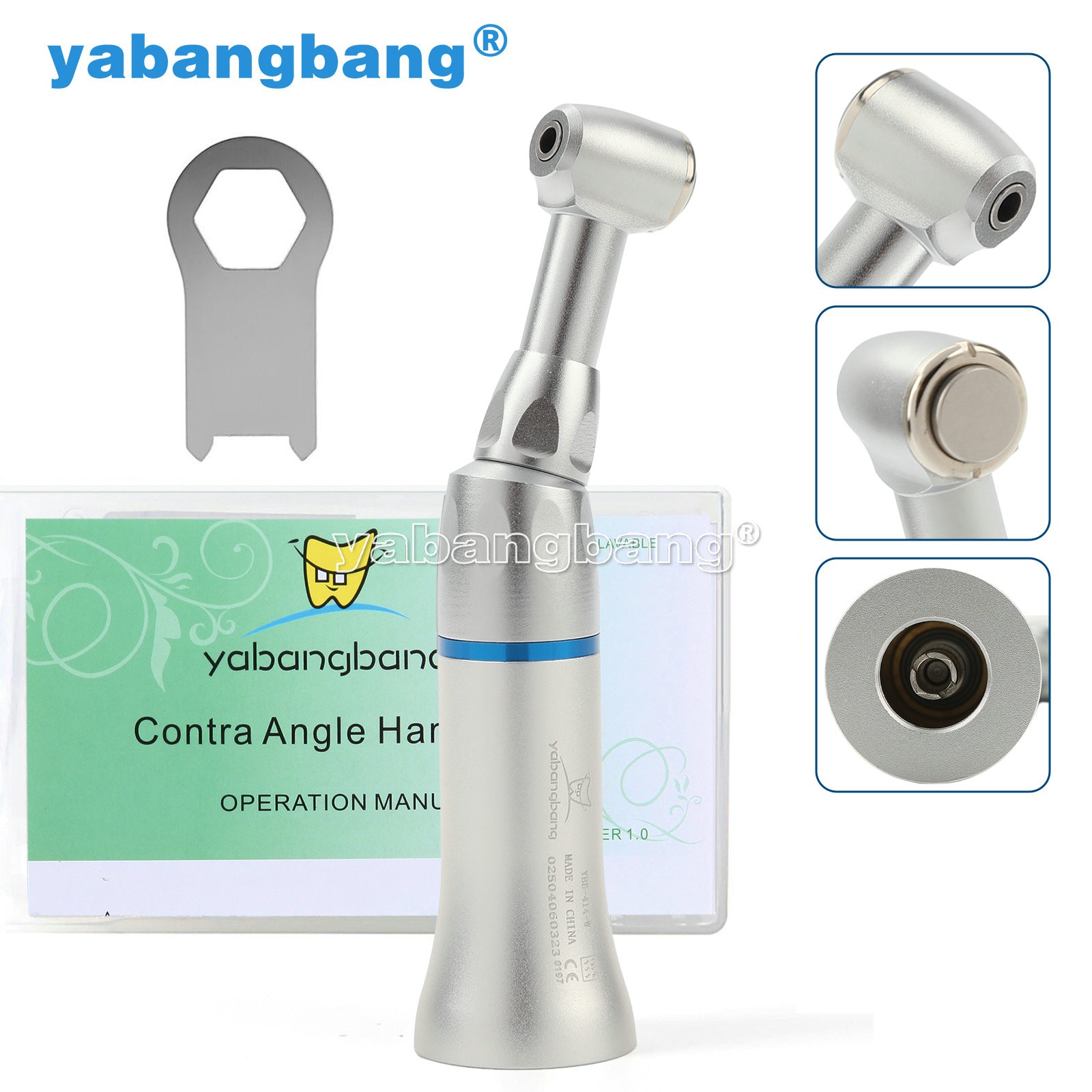 NSK Style Dental Push Button Slow Low Speed Contra Angle Handpiece PAD CA 2.35mm