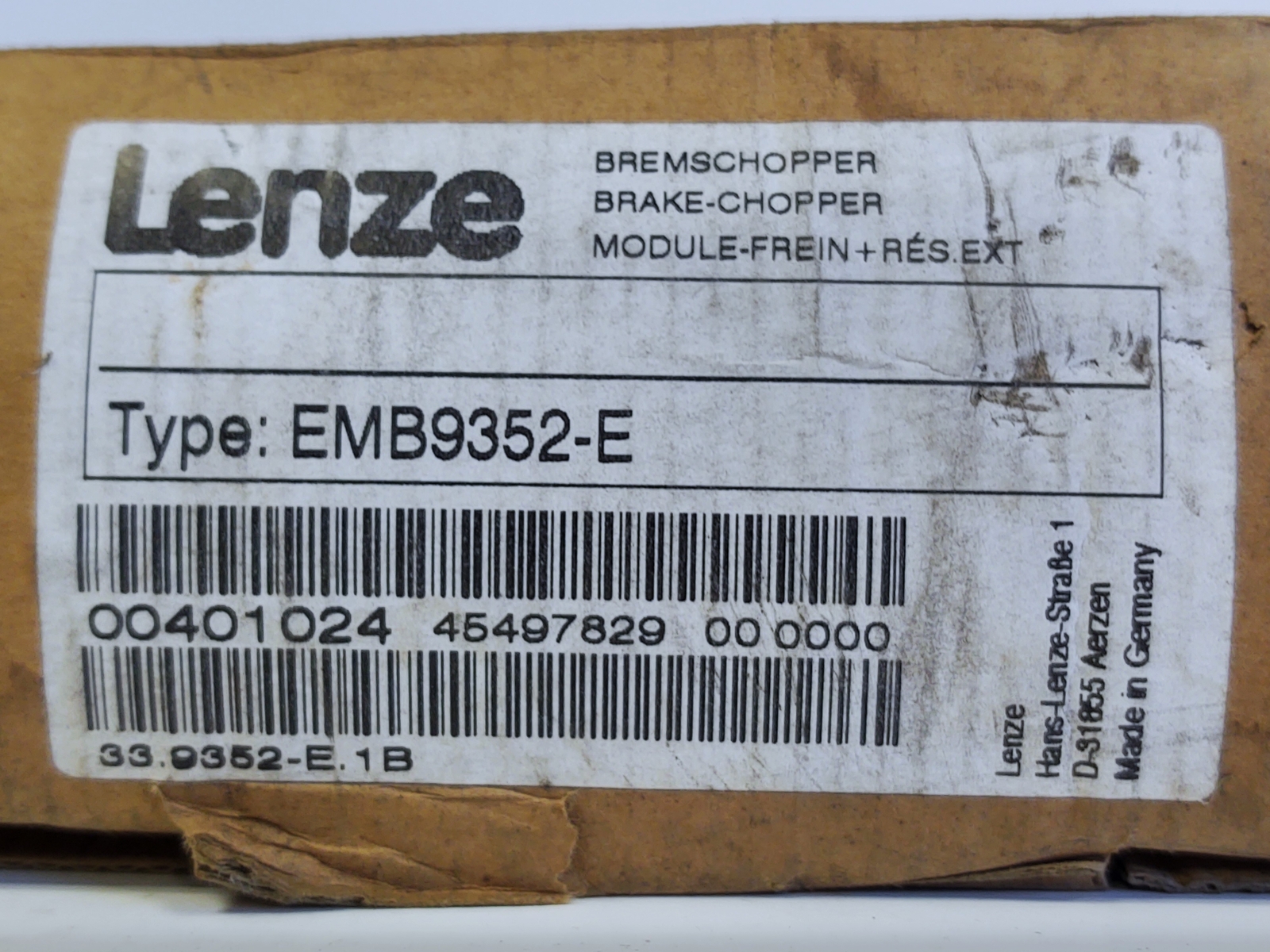 Lenze EMB9352-E Servo Drive