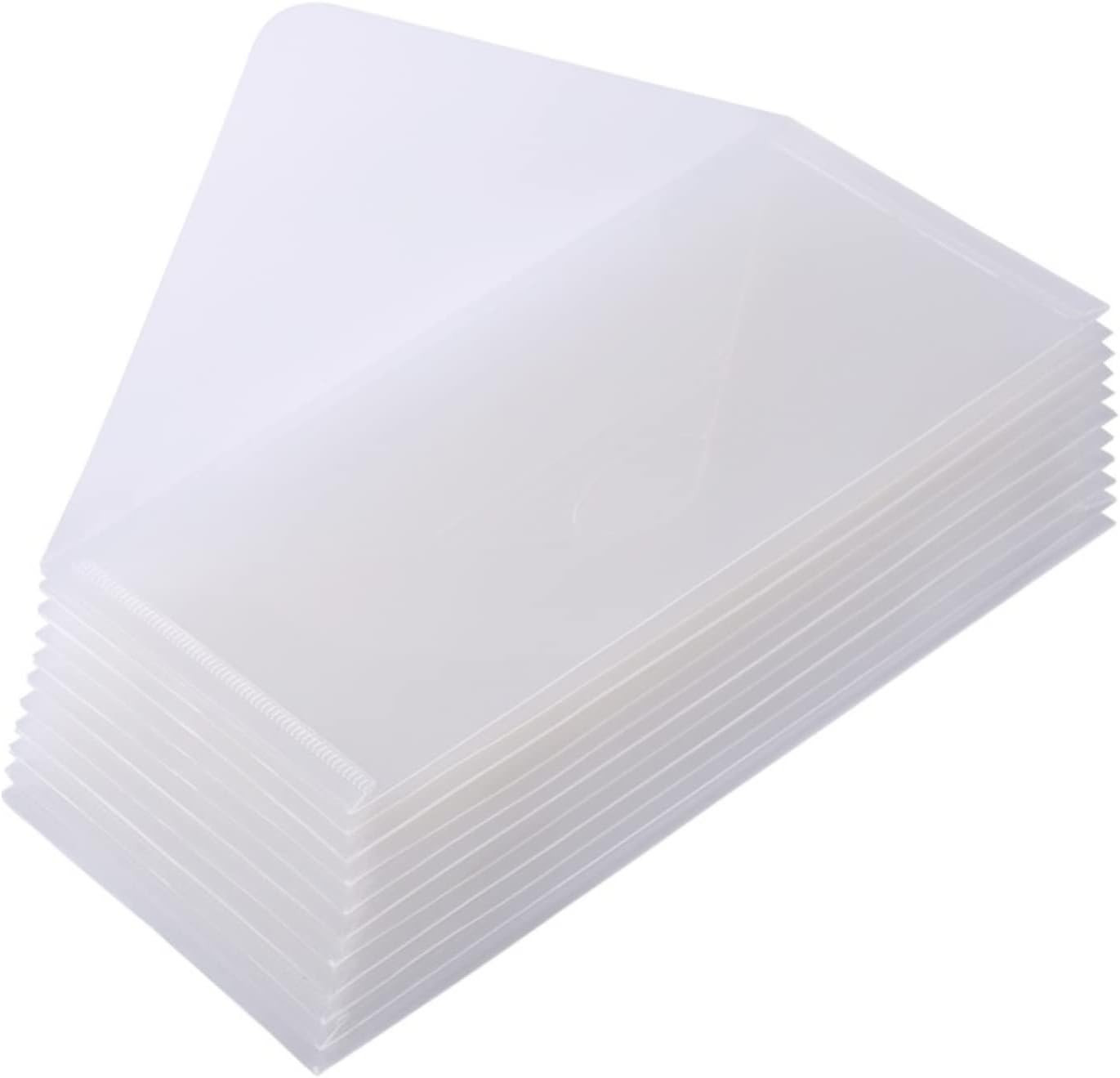 10 PCS 4.5”X9.5” Clear Storage Envelopes Pockets Resealable Plastic Bags for C
