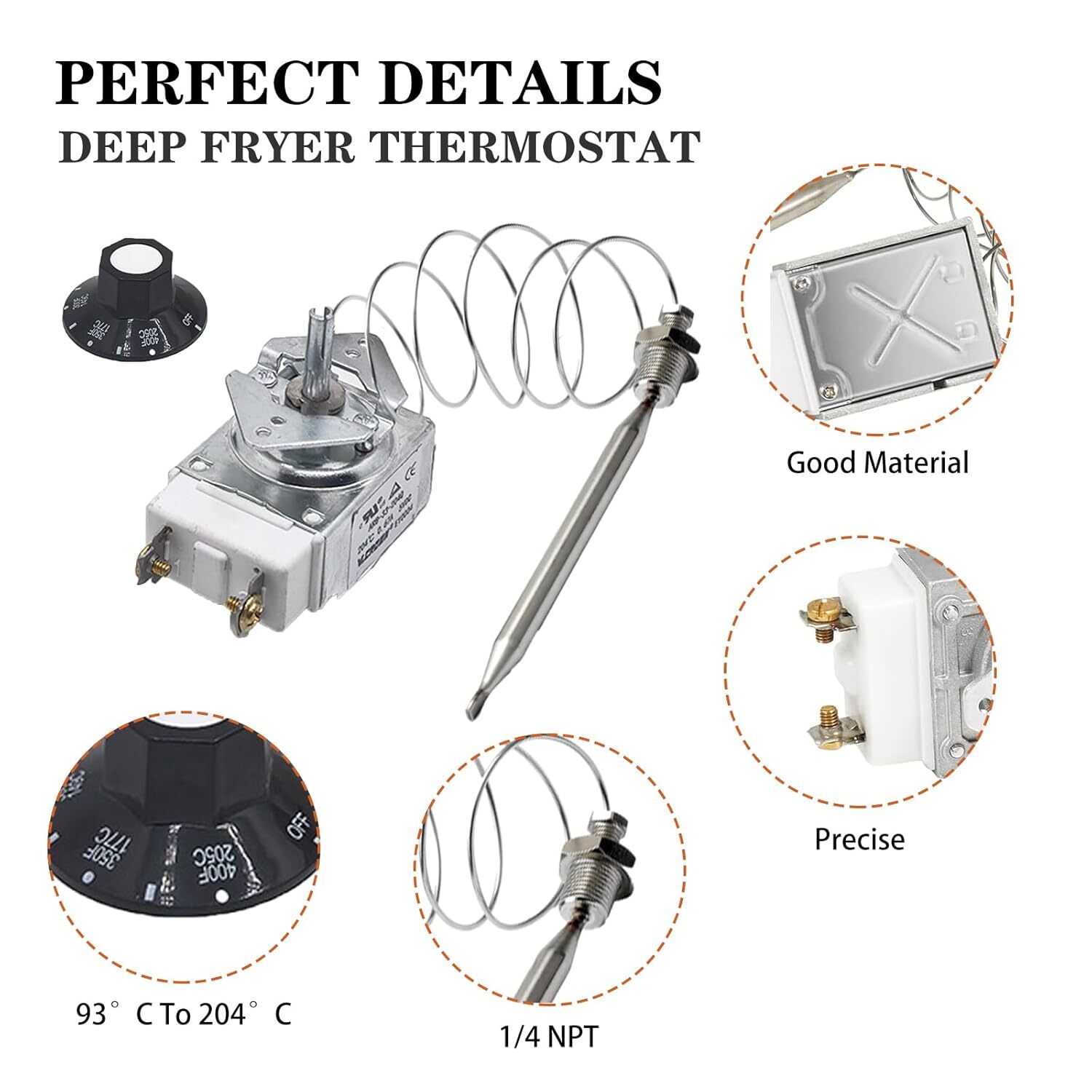 For Robertshaw Thermostat RX-1-36 For Pitco 60125401 Imperial, Dean, Blodgett