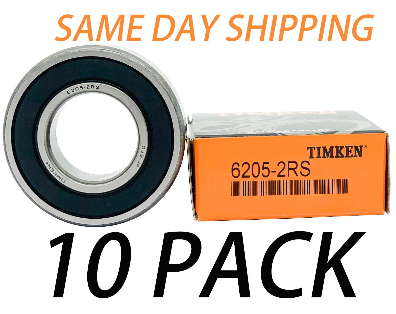10PACK USA Brand TIMKEN 6205-2RS 25X52X15MM Double Rubber Seal Bearings 6205RS