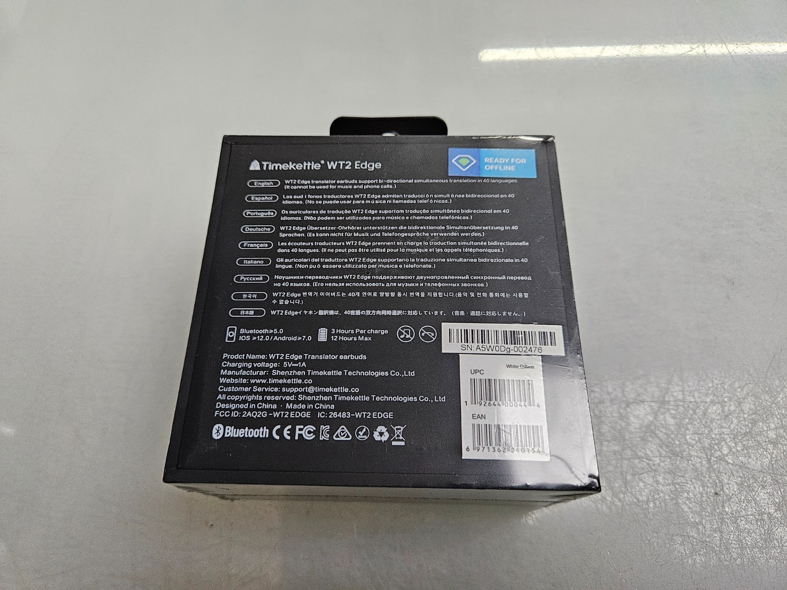 Timekettle WT2 Edge Translator Device Bidirectional Earbuds, 40 Languages