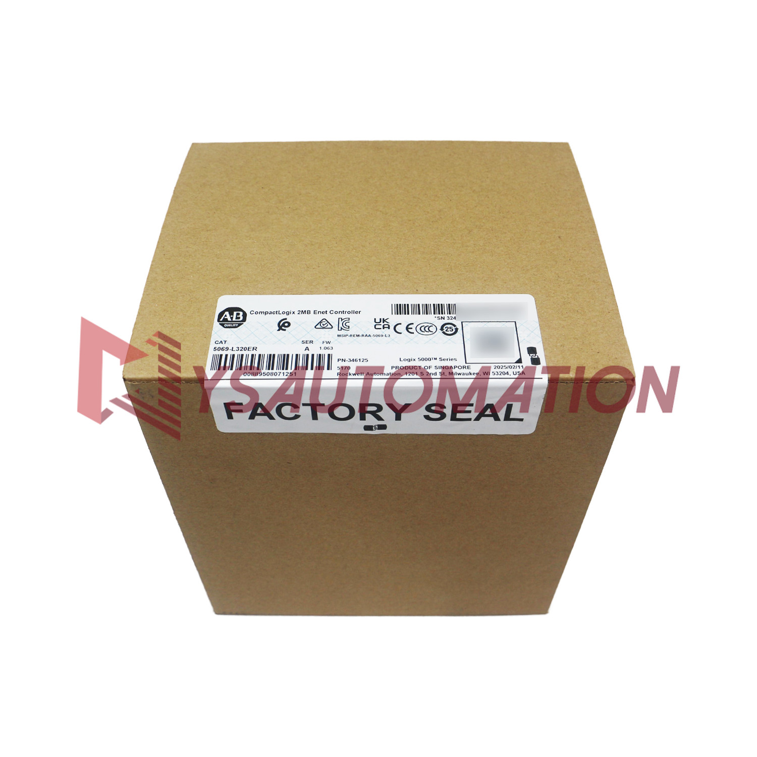 BrandedNew Allen Bradley 5069-L320ER CompactLogix 2MB Enet Controller 5069L320ER