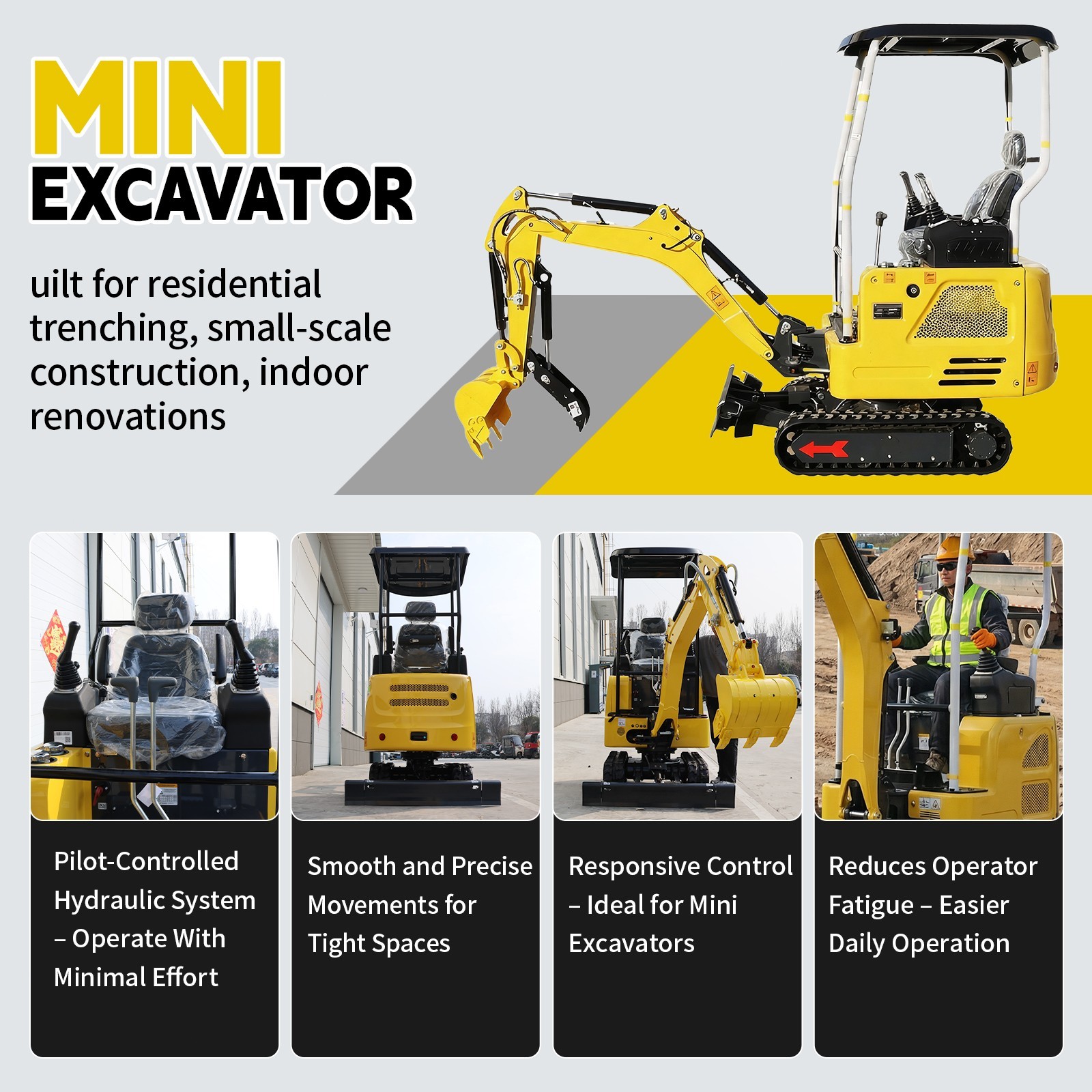 Mini Excavator 1.8 Ton Kubota D722 Crawler Swing Boom Expandable Track Free Ship