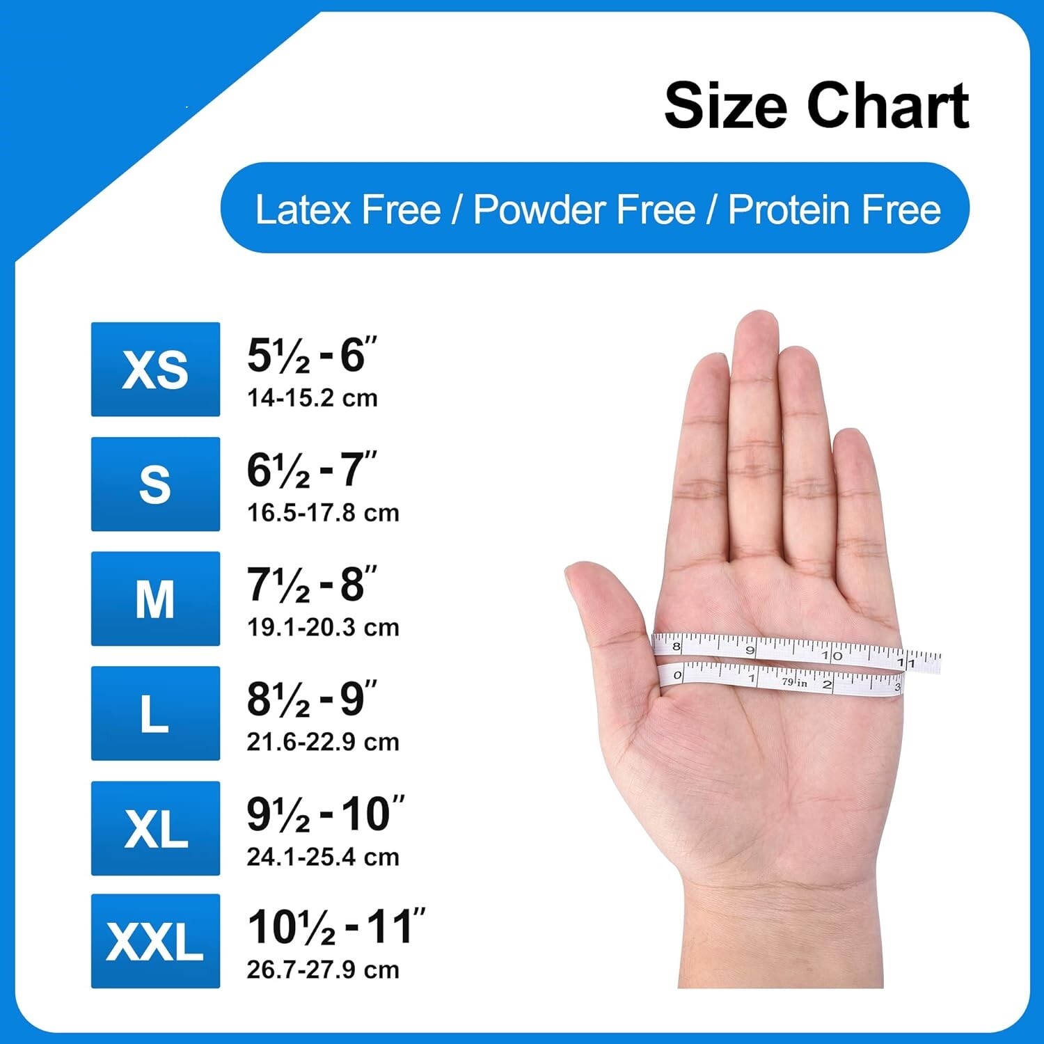 100pcs 4 Mil Medical Exam Grade Nitrile Disposable Glove S/M/L/XL Size Gloves