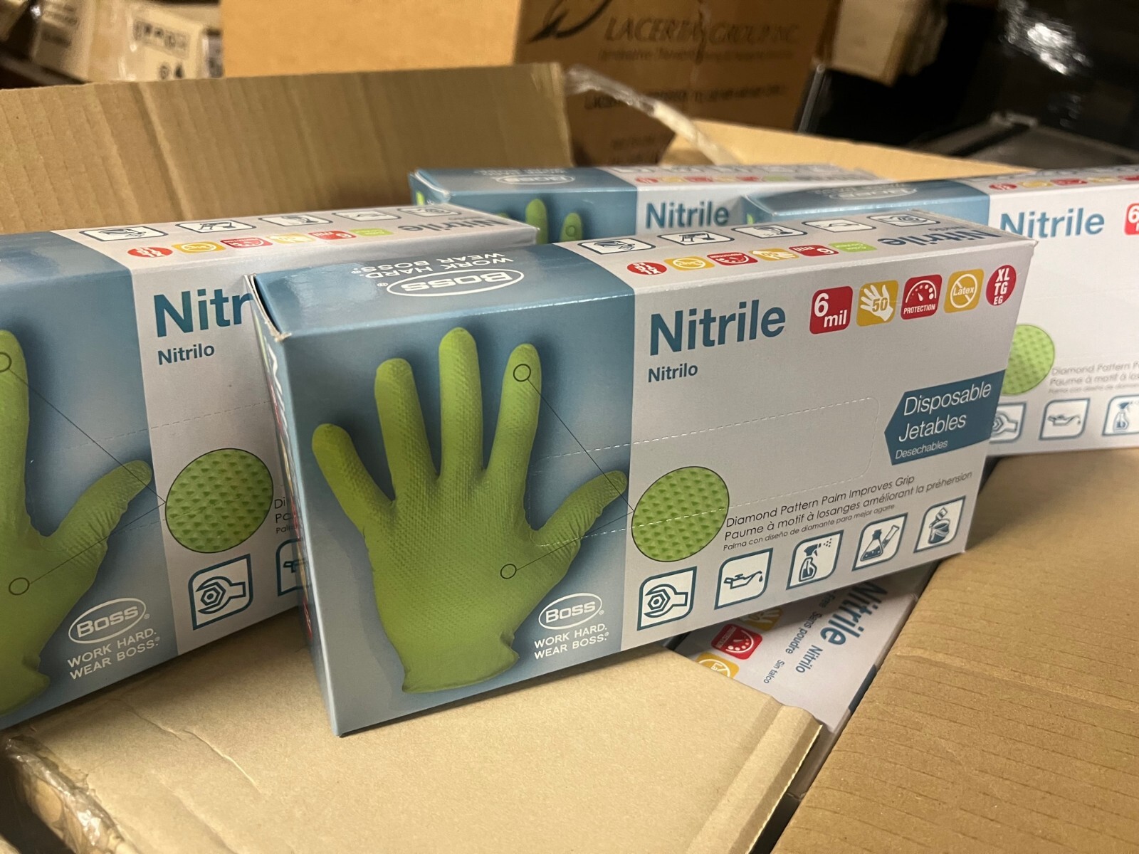 Case of 20 Boxes 1st Choice 1UH0066NX 6 Mil Latex Free Green Nitrile Gloves XL