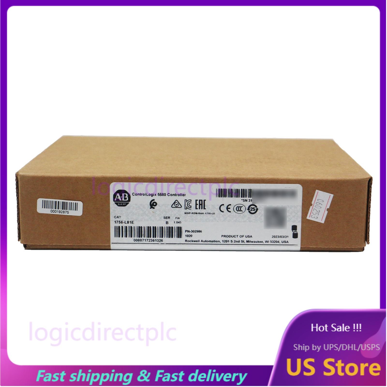 Allen-Bradley 1756-L81E AB SER B ControlLogix 5580 Controller NEW Factory Sealed