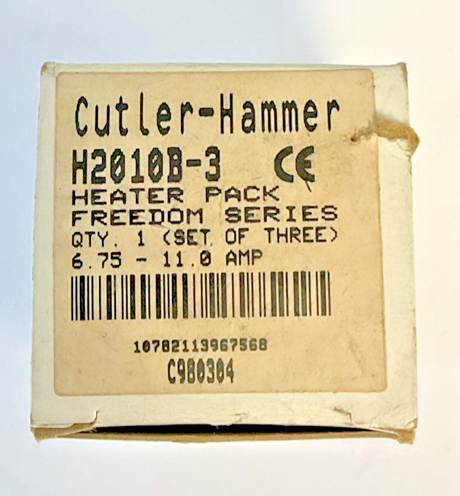 EATON H2010B-3 HEATER PACK 6.75-11.0AMP PACK OF 3