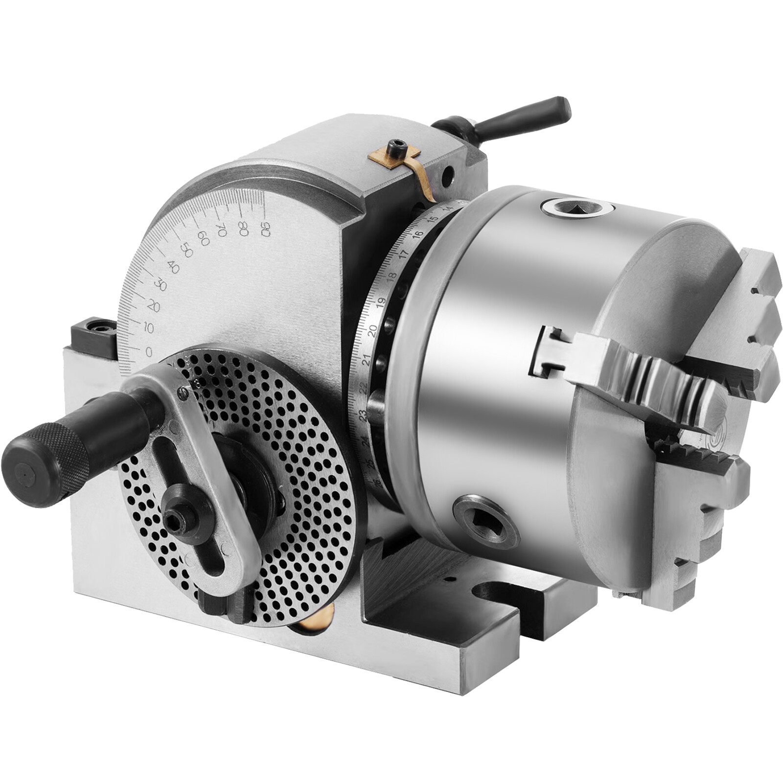 VEVOR BS-0 Semi 5″ Indexing Dividing Head 3-Jaw Chuck Tailstock For CNC Milling