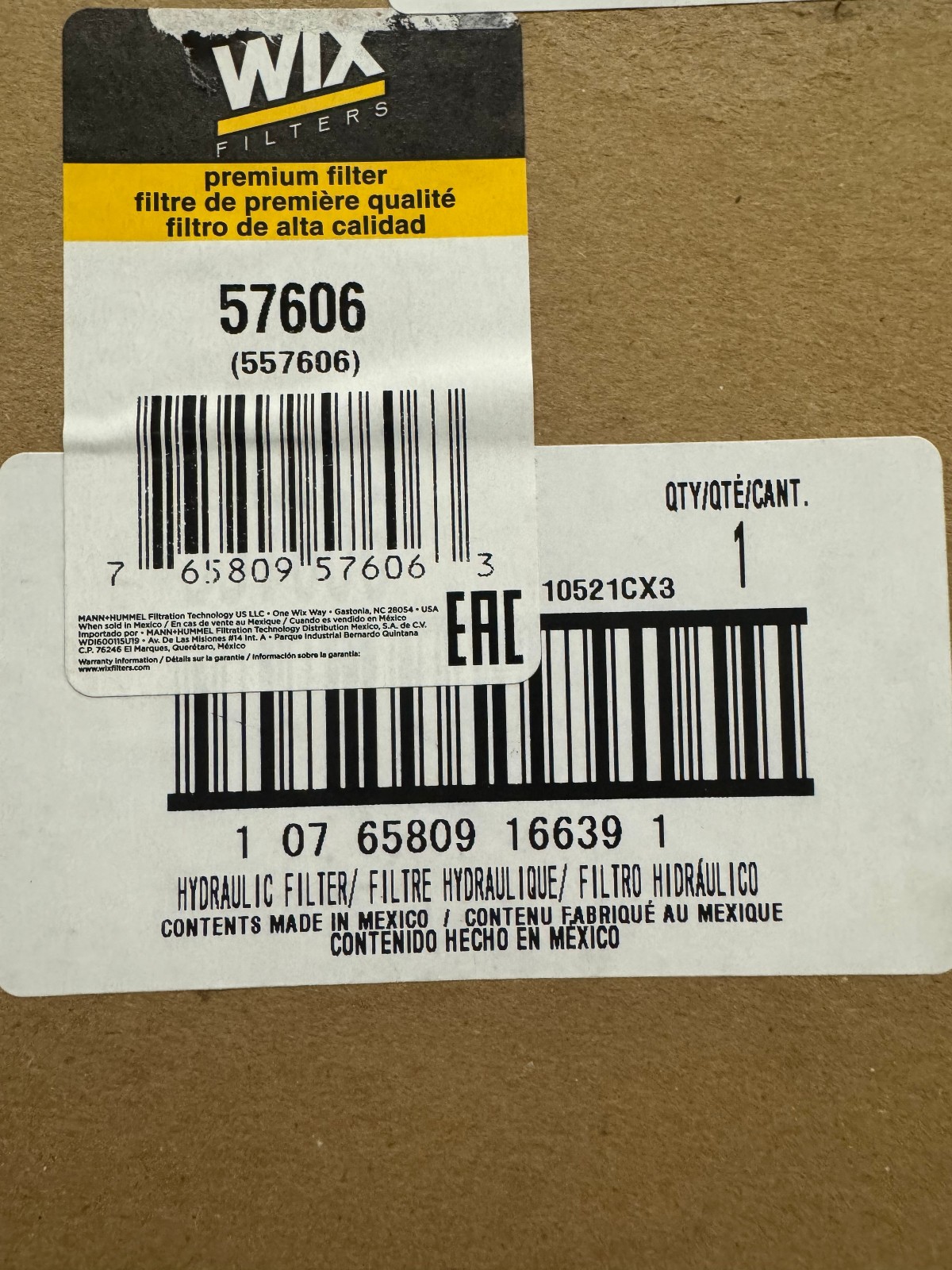 Genuine WIX HD Premium Spin-On Hydraulic Filter for Heavy Equipment 57606 557606