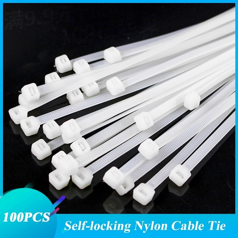 100-1000pcs Heavy Duty 8″ 12″ 18″ 24″ Nylon Plastic Cable Wire Zip Ties Wrap US