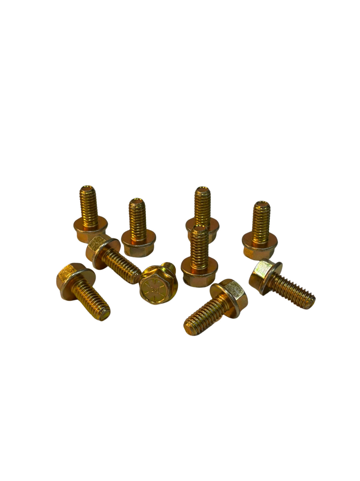 (100 Pcs) 5/16″-18×3/4″ Grade 8 Hex Flange Bolt (FT) Zinc Yellow Trivalent