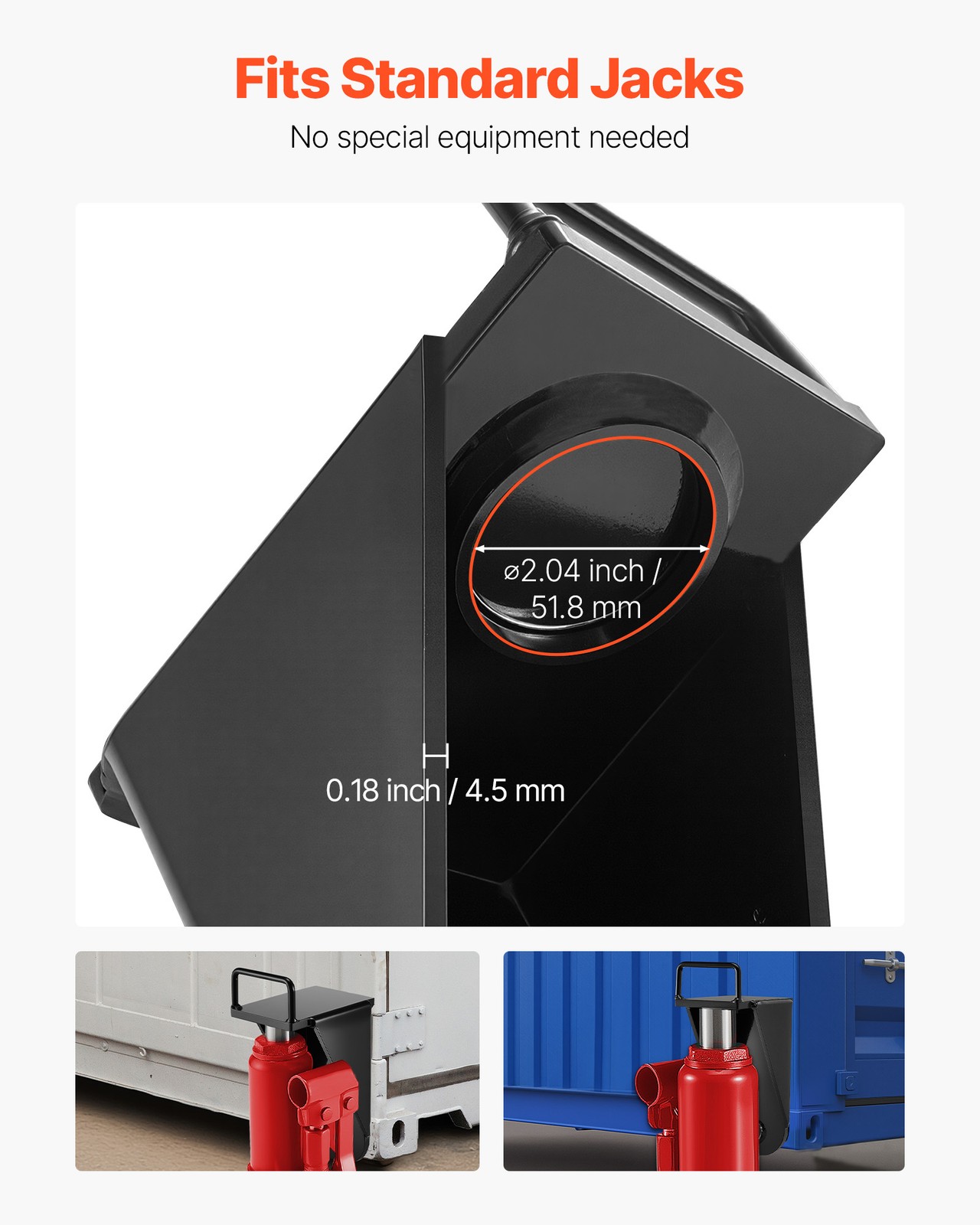VEVOR 1-Pack Shipping Container Jack Lug with Handle Storage Leveler Booster