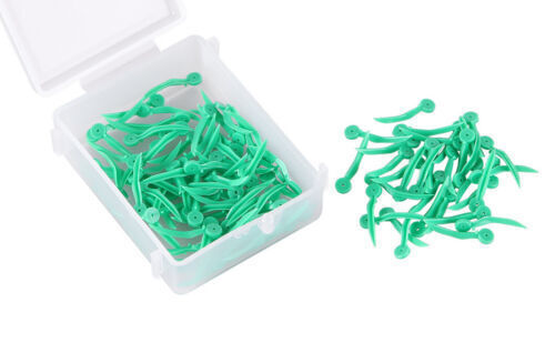 400Pcs Dental Plastic Wedges Concave Design Arc Diastema Wedge End Circular Hole