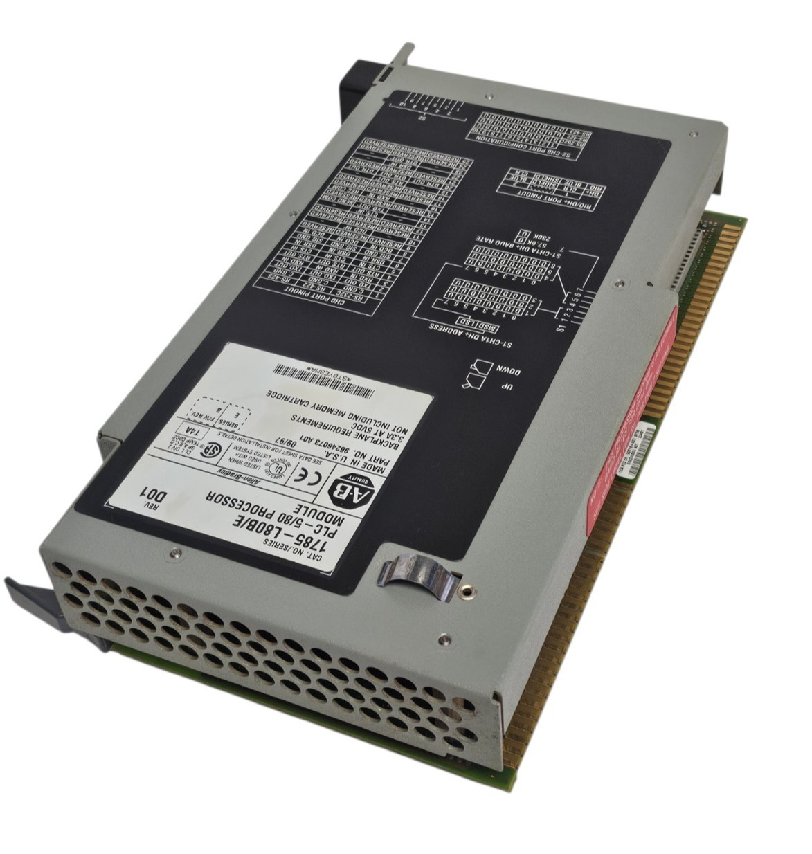 ALLEN BRADLEY 1785-L80B /E PLC-5/80 PROCESSOR MODULE REV. D01 F/W REV. B SER. E