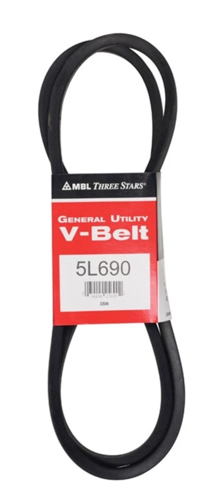 Mitsuboshi FHP 5L690 All Utility V-Belt 0.63in. W X 69in. L /Fractional Motors