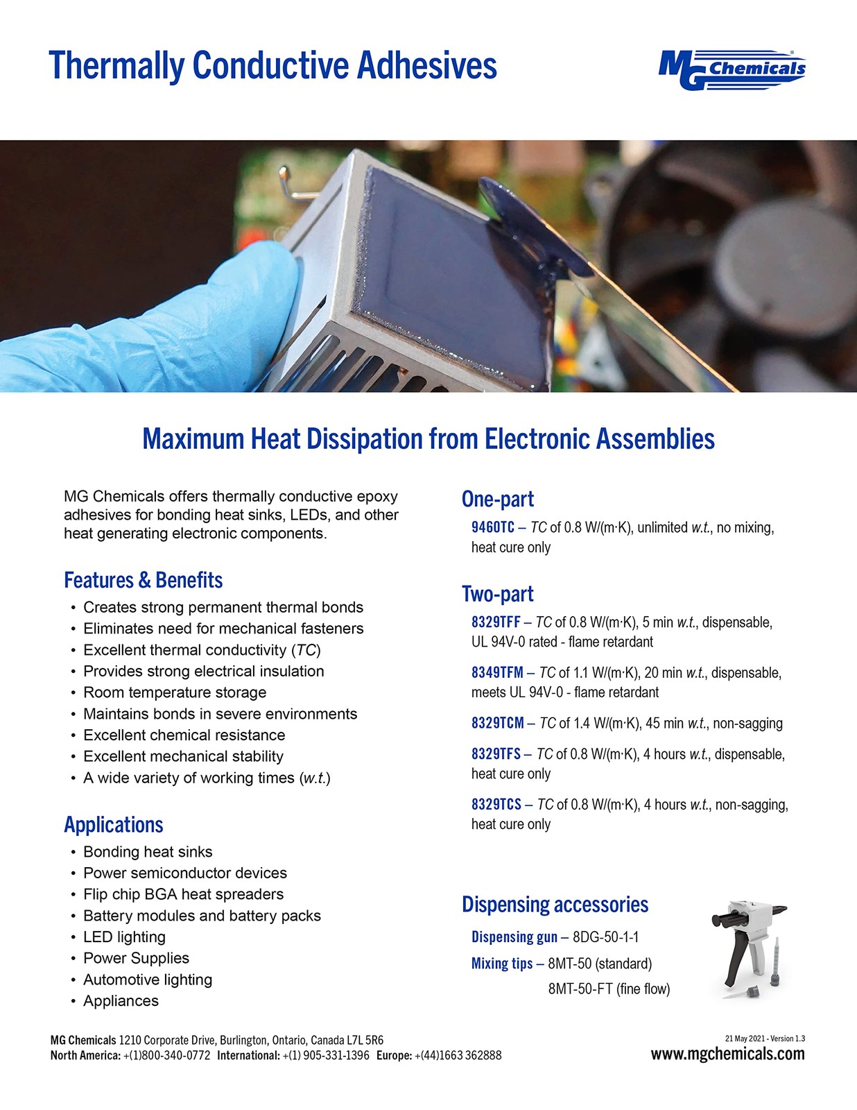 25mL Dark Grey Thermally Conductive Adhesive Epoxy for Electronics Assemblies