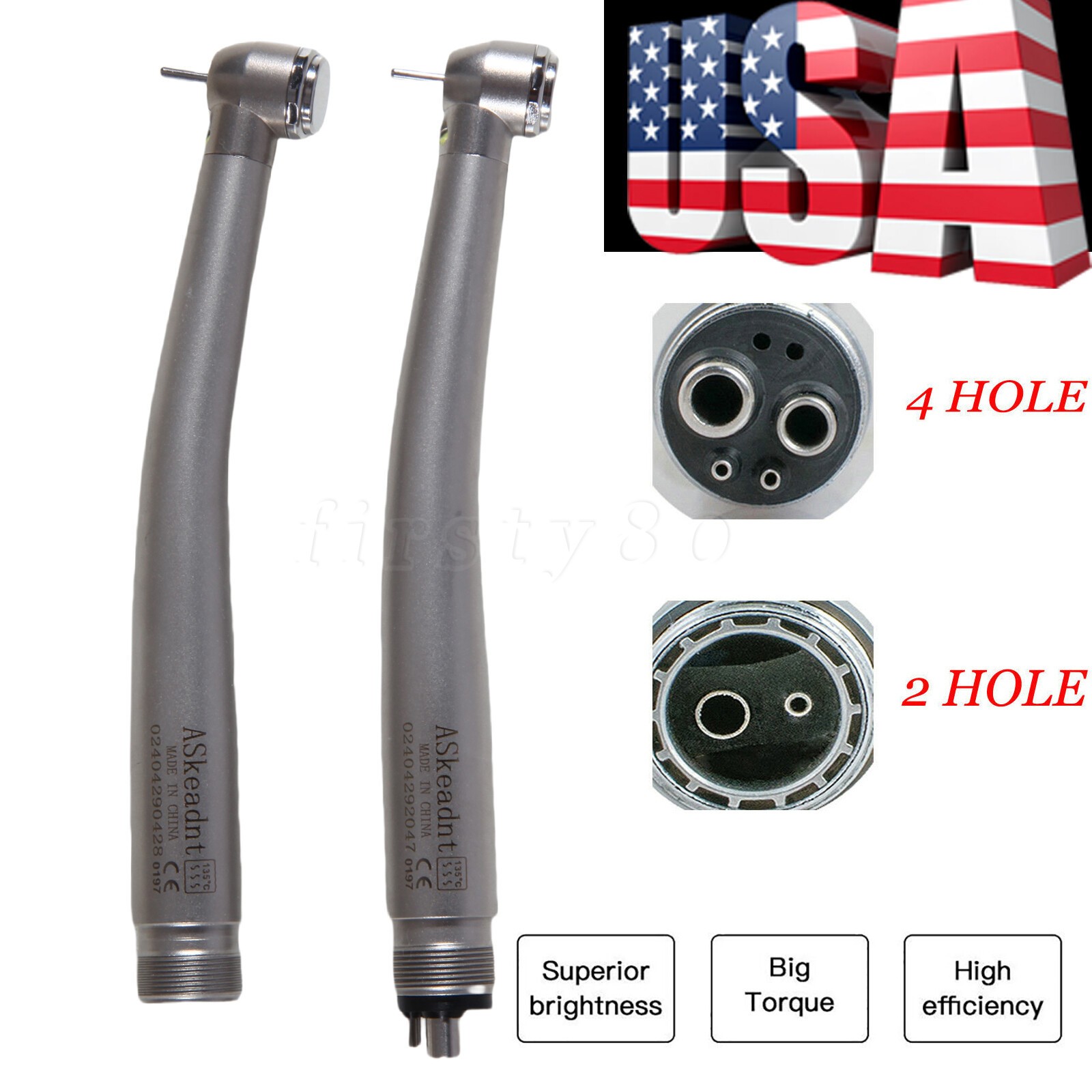 NSK Style Dental Fiber Optic LED E-generator High Speed Handpieces 4HOLE/2HOLE