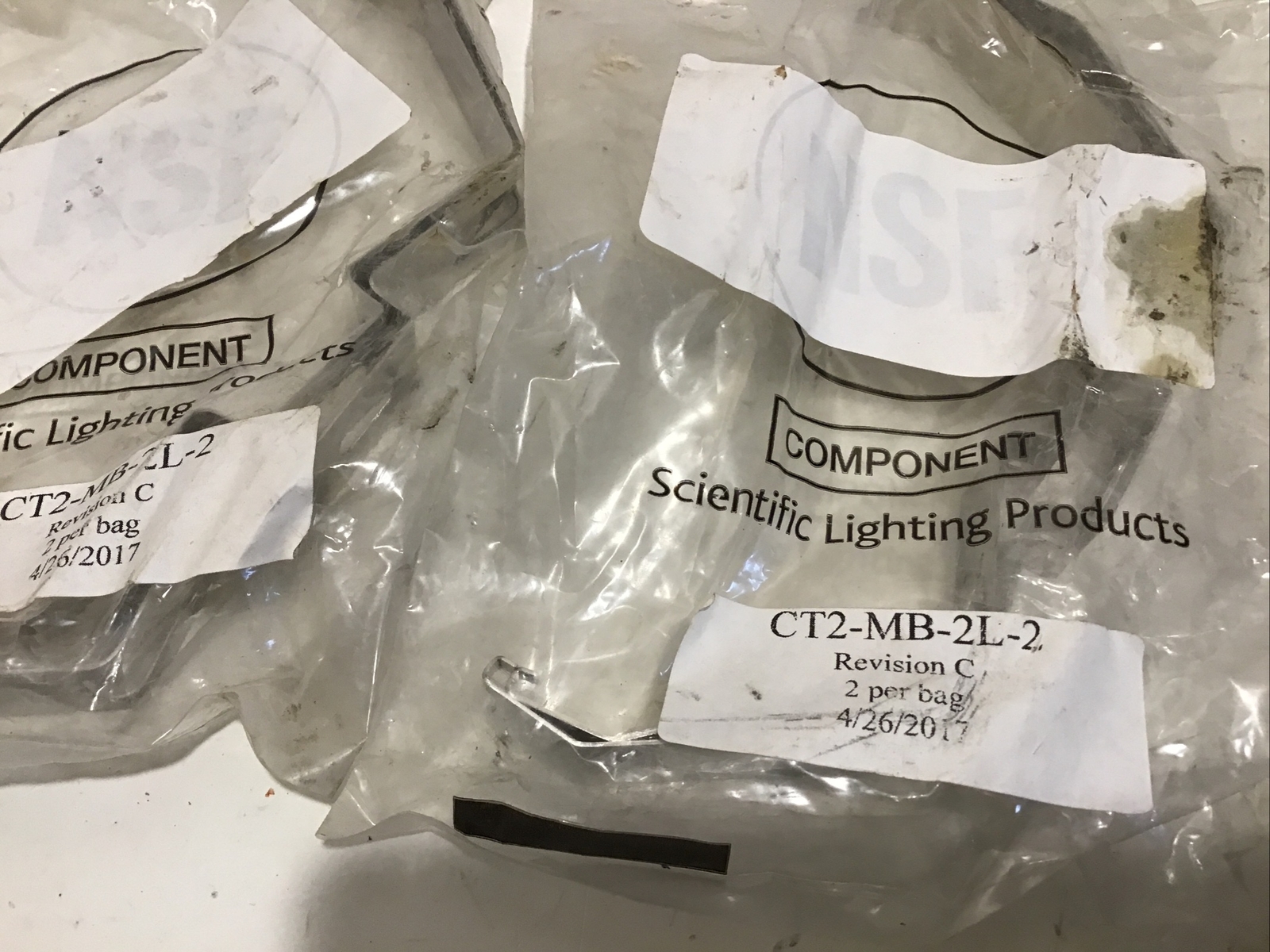 LOT Of 3 Scientific Lighting Citadel 2 Stainless Mounting Brackets CT2-MB-2L-2