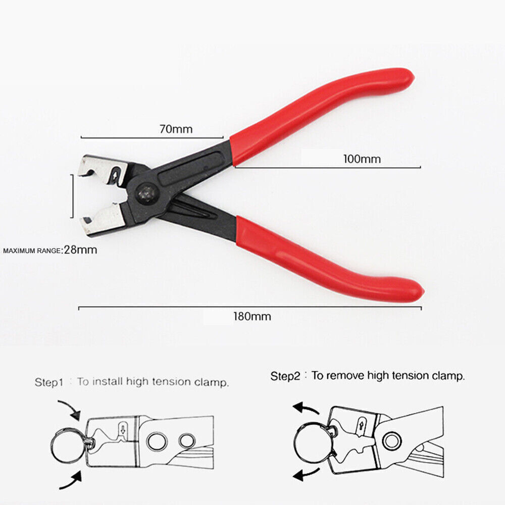 260PCS 304 Stainless Steel Single Ear Stepless Hose Clamps 6.5-21mm Kit or Plier