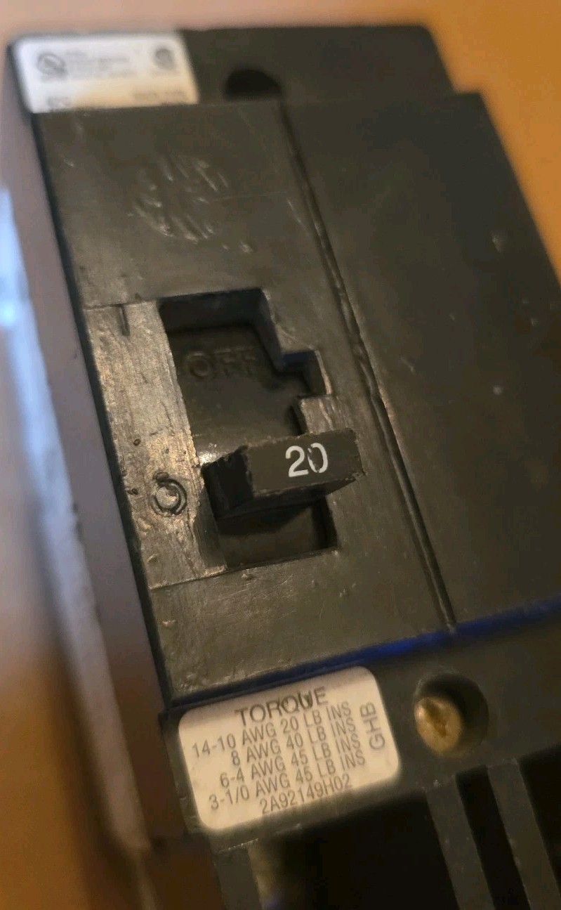 Eaton GHB2020 Bolt-on Circuit Breaker 20A 2 Pole GHB