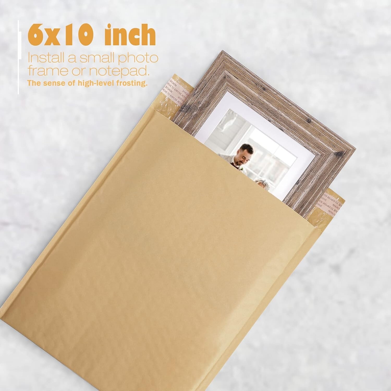 Jiaro Pack Kraft Bubble Mailer Padded Envelope Mailing Bags 6×10″ 50Pcs Brown
