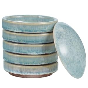 5-Layer Stackable Ceramic Paint Palette, Round Porcelain Watercolor Mixing Trays